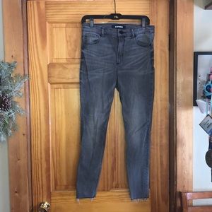 Dark grey wash Express high rise legging